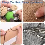 12Pcs Large-Eye Blunt Needle, Plastic Bent Tapestry Needle, Stainless Steel Yarn Knitting Needles Sewing Needles Wool Needle Hand Knitting Needle Sewing Knitting Needle For Crochet Projects - Image 9