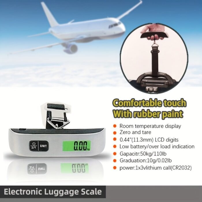 A Tool For Measuring The Weight Of Luggage When Traveling, With A Portable Digital Lcd Display, Capable Of Weighing Up To 110Lb/50Kg. - Image 5