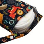 1Pc Black Animals Print 20*25Cm Small Reusable Wet Bag - Image 6