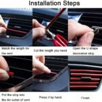 10Pcs 20Cm Car Air Conditioning Outlet Decoration Strip U-Shaped Chrome Pvc Colorful Shiny Car Decoration Strip Car Decoration - Image 6