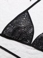 Australia New Special Edition Women'S Sequined Tie-Neck Bikini Top Triangle Set - Image 6