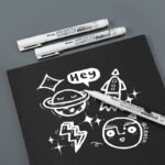 2Pcs White Paint Waterproof Marking Pen, Suitable For Diy Graffiti, Wood, Glass, Painting, Faux Leather, And Ledger Marking Pens Birthday Gift Christmas Halloween New Year'S Gifts, Gift For Friends! Easter Gift - Image 3