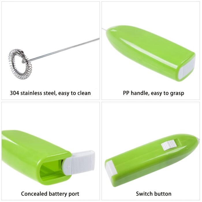 1Pc Stainless Steel Electric Milk Frother & Drink Mixer - Ultra-Fast Handheld Blender For Coffee, Lattes, Cappuccino, Matcha, Hot Chocolate & Creamer | 304 Stainless Steel, Battery-Powered, 36V, Coffee Blender - Image 10