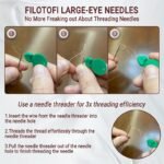 40Pcs Big Hole Big Eye Needle Household Sewing Needle Sewing Quilt Special Long Thick Needle Old Man Handmade Steel Needle Hand Sewing Needle - Image 6