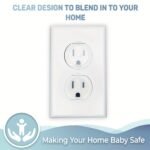 10 Pack Baby Proofing Outlet Covers With Secure Hidden Handle - Childproof Square Socket Protectors, Durable Plastic Non-Toxic For Electrical Outlets, Toddler Safety Plug Covers For Home Protection, Discreet Design - Image 8
