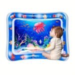 1Pc Inflatable Jellyfish Play Mat - Underwater Ocean Theme With Colorful Sea Creatures, Blue Pvc Crawling Pad For Youngsters & Youngsters, Promotes Motor Skills & Fun Learning, Interactive Play Mat | Colorful Crawling Pad | Durable Pvc Material, Inflatable Toys - Image 8