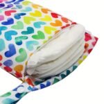 1Pc Lovely Heart Print 19.99*24.99Cm Small Reusable Wet Bag - Image 14