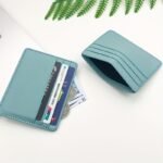 1Pc Slim Id Card Holder For Women - Multi-Slot Compact Wallet With Cash Pocket, Candy Colors (Red/Blue/Grey/Beige/Black), Stylish & Functional Card Organizer For Everyday Use, Cute Card Wallet - Image 2