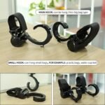 2Pcs 360? Rotating Stroller Hooks - Durable Abs Material, Black, Multi-Purpose Shopping Bag Clips For Diaper, Toy, And Essentials Organization, Gear Organization | Rotating Hook | Durable Abs Resin, Stroller Accessories - Image 6