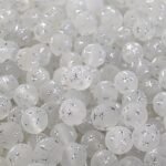 100Pcs 8Mm Frosted Acrylic Beads In Golden & Silvery - Transparent Round Loose Beads For Diy Bracelets, Phone Charms & Keychain Crafting Accessories, Beads For Bracelets, Golden & Silvery - Image 7