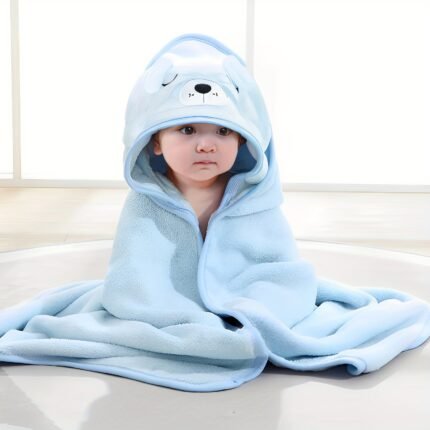 1Pc Children Cartoon Bath Towel, Children Blanke, Water Absorbent, Soft And Skin-Friendly Bath Towel, Christmas Halloween Thanksgiving Day Gifts