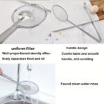 1Pc Shaon Stainless Steel Frying Oil Filter Clamp With Fine Mesh Screen - High-Temp Resistant Oil Scoop & Food Clamp For Frying, Dumplings, Spring Rolls - Durable Kitchen Tool For Hot Oil Drainage & Safe Cooking, Ergonomic Handle, Sturdy Construction, Professional Chefs - Image 7