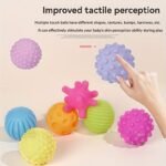 6Pcs Youngsters Sensory Balls, Textured Hand Touch Massage Toys, Pvc Material, Non-Battery Operated, Assorted Colors, For Youngsters Ages 3-6 Years, Youngsters Toys - Image 5