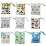 1Pc Asenappy Large Wet Bag - Durable Polyester Diaper, Swimwear, Laundry Pouch With Zipper - Ideal For Travel, Makeup, Toiletries Storage - Colorful Cartoon Designs For Women, Travel Organizer|Playful Design|Zippered Pouch