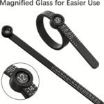 1Pc Upgraded Soft Ring Sizer Measuring Tool, Reusable Plastic Finger Size Measuring Tape With Magnified Glass, Clear And Accurate Jewelry Sizing Making Tool 1-17 Usa Rings Sizer, Us Size Finger Gauge - Image 5