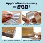 20-Pack L-Shaped Child Safety Corner Protectors For Tables, Anti-Collision Straight Angle Protective Covers For Table Edges And Glass Surfaces - Image 7