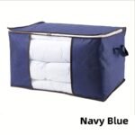 1Pc Large Capacity Clothes Storage Bag Organizer With Reinforced Handle Thick Fabric For Baby Comforters, Blankets, Bedding, Foldable With Sturdy Zipper, Clear Window - Image 8