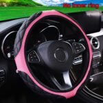 1Pc Wear-Resistant Comfortable Pu Leather Three-Dimensional Embroidery No Inner Ring Steering Wheel Cover For 36.83-38.1Cm Steering Wheel For Women - Image 10