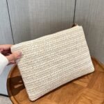 Straw Woven Clutch Bag, Trendy Braided Waist Purse, Women'S Zipper Handbags For Phone Coin Key - Image 9