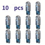 10Pcs New 2023 W5W T10 Led Car Interior Bulb 12V Acrylic 6000K 7 Color Wedge Dome Indicator Reading Light Bulbs - Multipurpose - Image 10