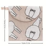 1Pc Stylish Multi-Purpose Travel Organizer Bag - Perfect For Toiletries, Sanitary Pads, And Cosmetics! Large Capacity Portable Storage With Unique Animal & Plant Designs (Blue Fox, White Goose, Green Leaves, Pink Flowers) - Image 2