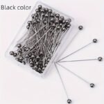100Pcs Metal Four-Color Positioning Needles, Colorful Plastic Boxed Bead Needles, Flower Packaging Material Large Head Needles, Fixed Sewing Pins For Tailors, Jewelry Diy - Image 8