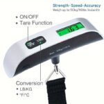 Portable Handheld Electronic Luggage Scale Digital Lcd Backlight 110Lb/50Kg High Pressur Hanging Electronic Luggage Suitcase Travel Weighs Baggage Bag Weight Balance Tool - Image 4