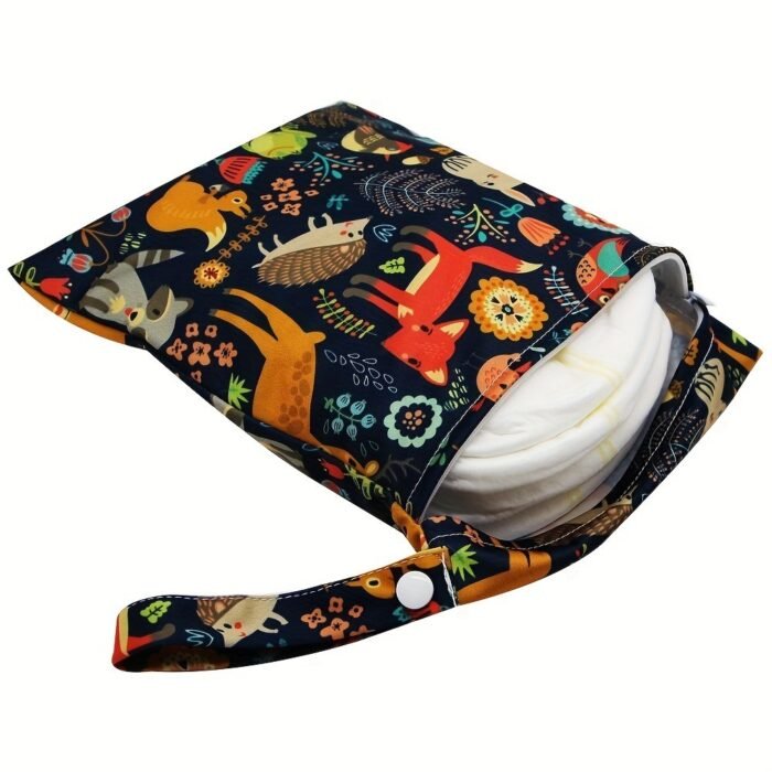 1Pc Black Animals Print 20*25Cm Small Reusable Wet Bag - Image 5