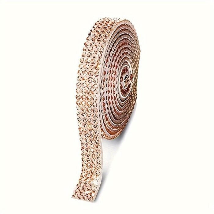 1 Roll Self Adhesive Crystal Rhinestone Strips, Crystal Ribbon Bling Gemstone Sticker With 2Mm Rhinestone Strips For Diy Arts Crafts, Wedding Parties, Car Phone Decoration, Mother'S Day Father'S Day Gift - Image 19