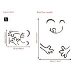 1Pc Playful Fashion Glasses Joyful Face Refrigerator Wall Sticker - Cartoon-Inspired, Easy-To-Apply & Disposable Decor For Kitchen - Image 14