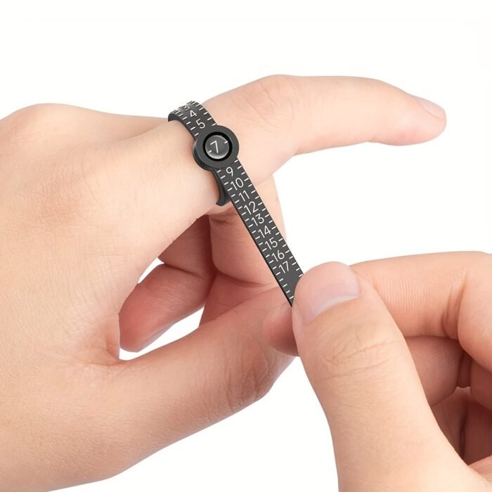 1Pc Upgraded Soft Ring Sizer Measuring Tool, Reusable Plastic Finger Size Measuring Tape With Magnified Glass, Clear And Accurate Jewelry Sizing Making Tool 1-17 Usa Rings Sizer, Us Size Finger Gauge - Image 2