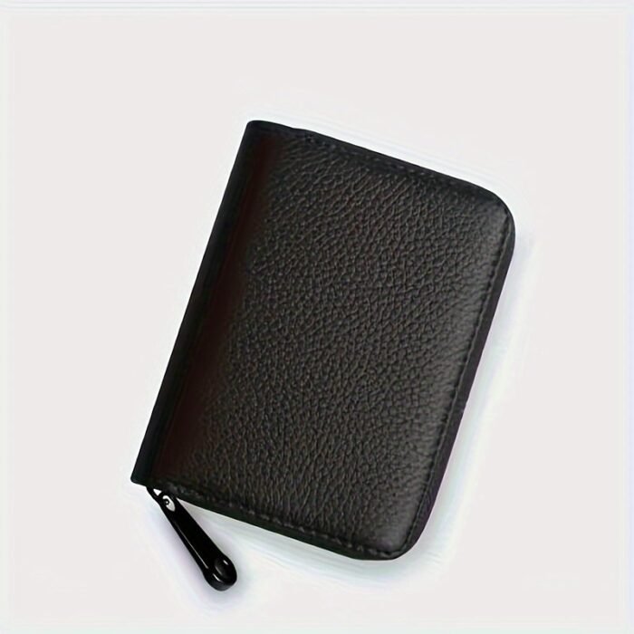 1Pc Men'S Anti-Theft Accordion Card Holder, Multi-Functional Zipper Small Wallet, Suitable For Office Workers - Image 5
