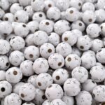 100Pcs 8Mm Frosted Acrylic Beads In Golden & Silvery - Transparent Round Loose Beads For Diy Bracelets, Phone Charms & Keychain Crafting Accessories, Beads For Bracelets, Golden & Silvery - Image 5