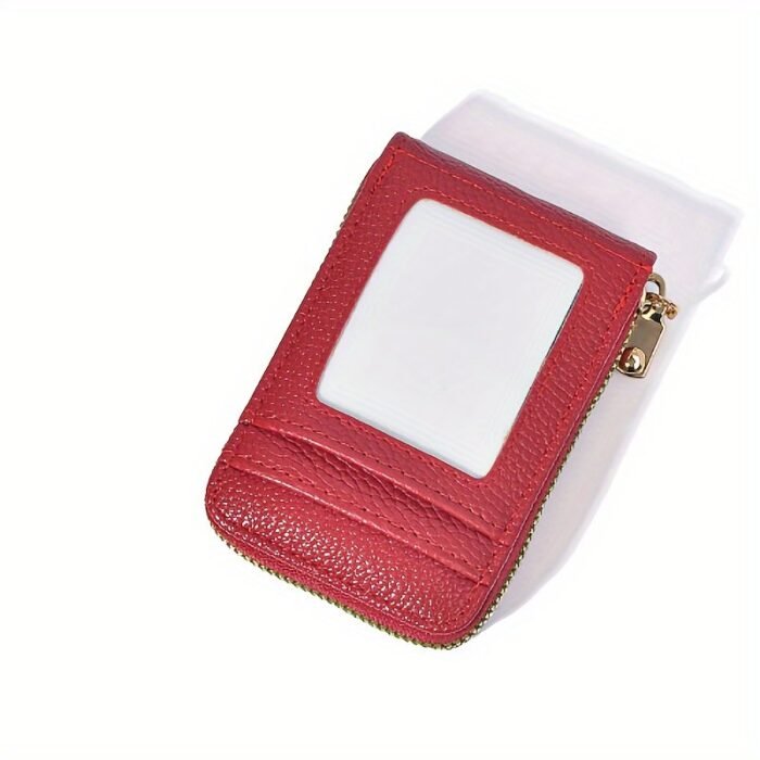 Men'S Pu Leather Casual Card Holder, Zipper Coin Purse - Image 10