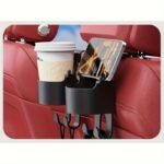 1Pc Multi-Function Car Organizer With Hook, Cup Holder & Storage Box - Durable Pp Material For Seat Back Drink And Phone Holder - Image 4