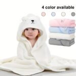 1Pc Children Cartoon Bath Towel, Children Blanke, Water Absorbent, Soft And Skin-Friendly Bath Towel, Christmas Halloween Thanksgiving Day Gifts - Image 2