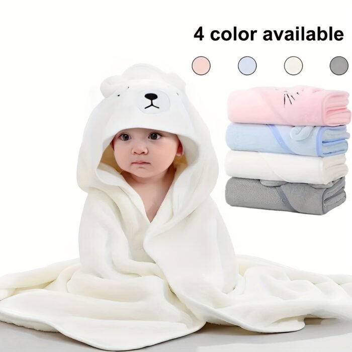 1Pc Children Cartoon Bath Towel, Children Blanke, Water Absorbent, Soft And Skin-Friendly Bath Towel, Christmas Halloween Thanksgiving Day Gifts - Image 2