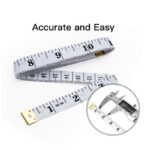 152.4 Cm Portable Sewing Tape Measure With Ratchet Lock - Durable White Pvc Fiber Measuring Tape For Tailoring, Body Dimensions, Fitness & Crafting, Golden Hook Closure, Tape Measure For Sewing, Craft Measuring Tool, Metal Hook Closure - Image 4