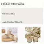 1000.76 Cm Natural Vintage Jute Cord String Gift Wrapping Ribbon Bows Crafts Jute Twine Rope Burlap Party Wedding Decoration Supplies - Image 7