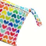 1Pc Lovely Heart Print 19.99*24.99Cm Small Reusable Wet Bag - Image 8