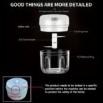 1Pc 250Ml Mini Rechargeable Garlic Chopper Meat Grinder, Durable, Sturdy, Suitable For Crushing Garlic, Chili, Onion, Ground Meat, Nuts And More! - Image 6