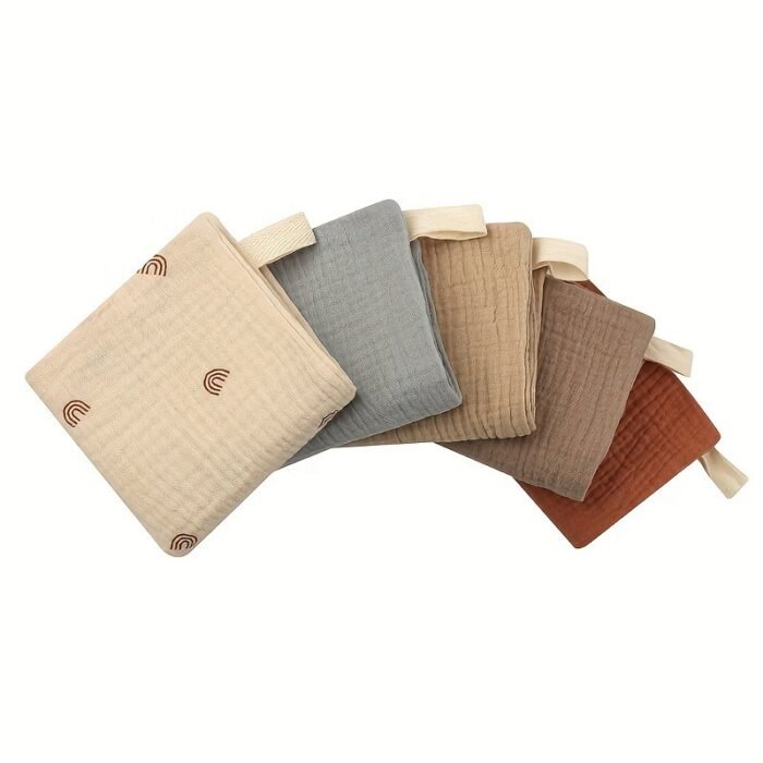 Youngsters'S Four-Layer Gauze Cotton Small Square Towel, Saliva Towel, Face Washing Towel, Feeding Towel Handkerchief - Image 8