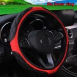1Pc Wear-Resistant Comfortable Pu Leather Three-Dimensional Embroidery No Inner Ring Steering Wheel Cover For 36.83-38.1Cm Steering Wheel For Women - Image 2