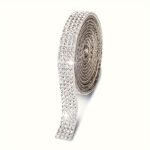 1 Roll Self Adhesive Crystal Rhinestone Strips, Crystal Ribbon Bling Gemstone Sticker With 2Mm Rhinestone Strips For Diy Arts Crafts, Wedding Parties, Car Phone Decoration, Mother'S Day Father'S Day Gift - Image 20