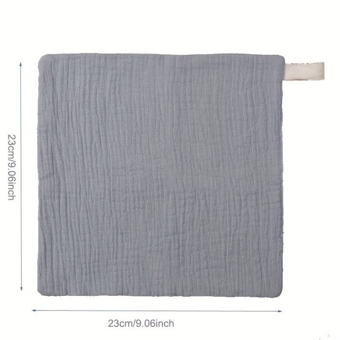 Youngsters'S Four-Layer Gauze Cotton Small Square Towel, Saliva Towel, Face Washing Towel, Feeding Towel Handkerchief - Image 2