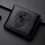 1Pc New Men'S Lion Embossed Pattern Wallet, Pu Leather Trifold Money Clip, Multi-Card Slot Zipper Wallet, Men'S Purse Gift - Image 12