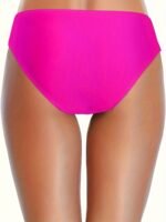 Criss Cross Ruched Swim Briefs, High Stretch Stylish Plain Or Color Block Bikini Bottoms, Women'S Swimwear & Clothing - Image 8