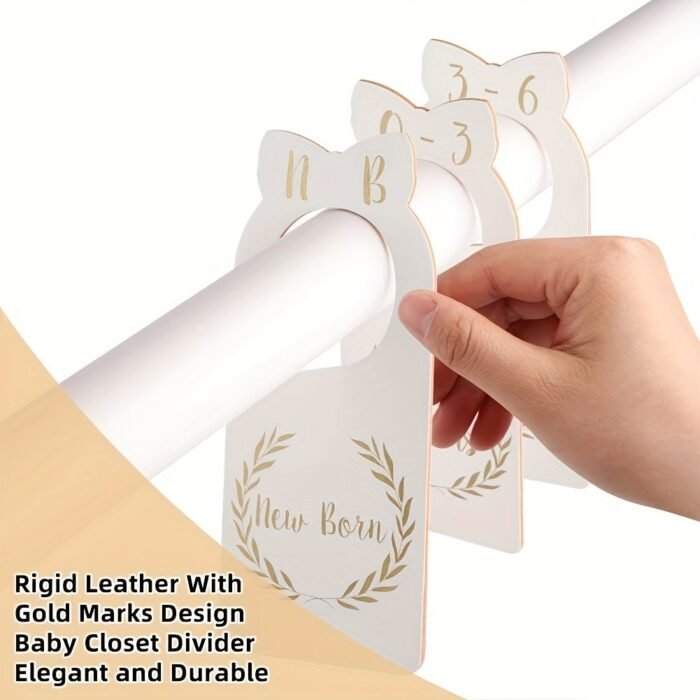 Baby Closet Divider, 7Pcs/Pack Baby Clothes Organizer Baby Decoration, Wardrobe Size Age Organizer Divider For Men Women Newborn To 18-24 Months (White 7Pcs) - Image 7