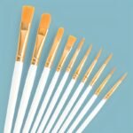 10Pcs Paint Brushes Set Artist Paintbrush Nylon Round Pointed Flat Head For Acrylic Painting Oil Watercolor Canvas Board Professional Acrylic Paint Brushes 1 Set Of 10 For Students Various Pointed Tip Artist - Image 6