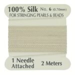 100% Thread, 1 Card Pack With Needle, 2 Meters/Per Card, Available In 20 Colors And 4 Sizes - Image 66